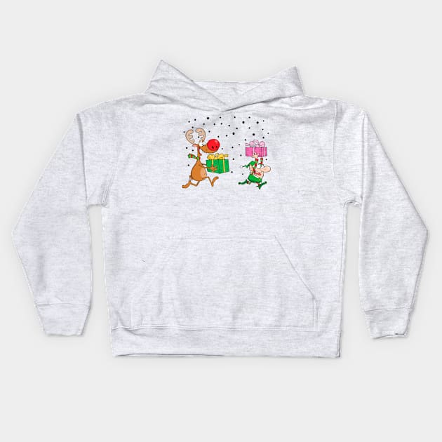 Matching Ugly Christmas Sweater Kids Hoodie by KsuAnn